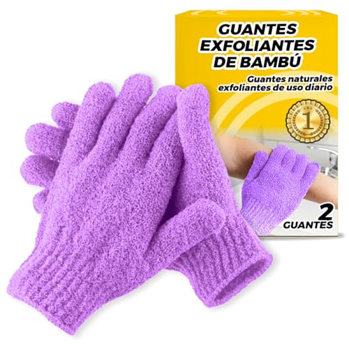 Guante Exfoliante Corporal - Esponja Exfoliante Corporal - Guante de Crin - Limpieza y Exfoliación - Elimina Células Muertas, Mejora la Circulación, Suaviza la Piel - Todo Tipo Pieles - (Pack 2 uds)