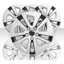 Auto Reflections Set of 4 15" 5 Spoke Wheel Covers for Toyota Prius Two/Four 16-18 - Silver/Black