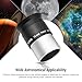 Astromania Telescope Plossl Eyepiece 15mm, 50 Degree Apparent Field of View Plossl Lens with Fully Multi Coated 4-Element, Metal Telescope Accessory for Standard 1.25 Inch Astronomy Filter Thread