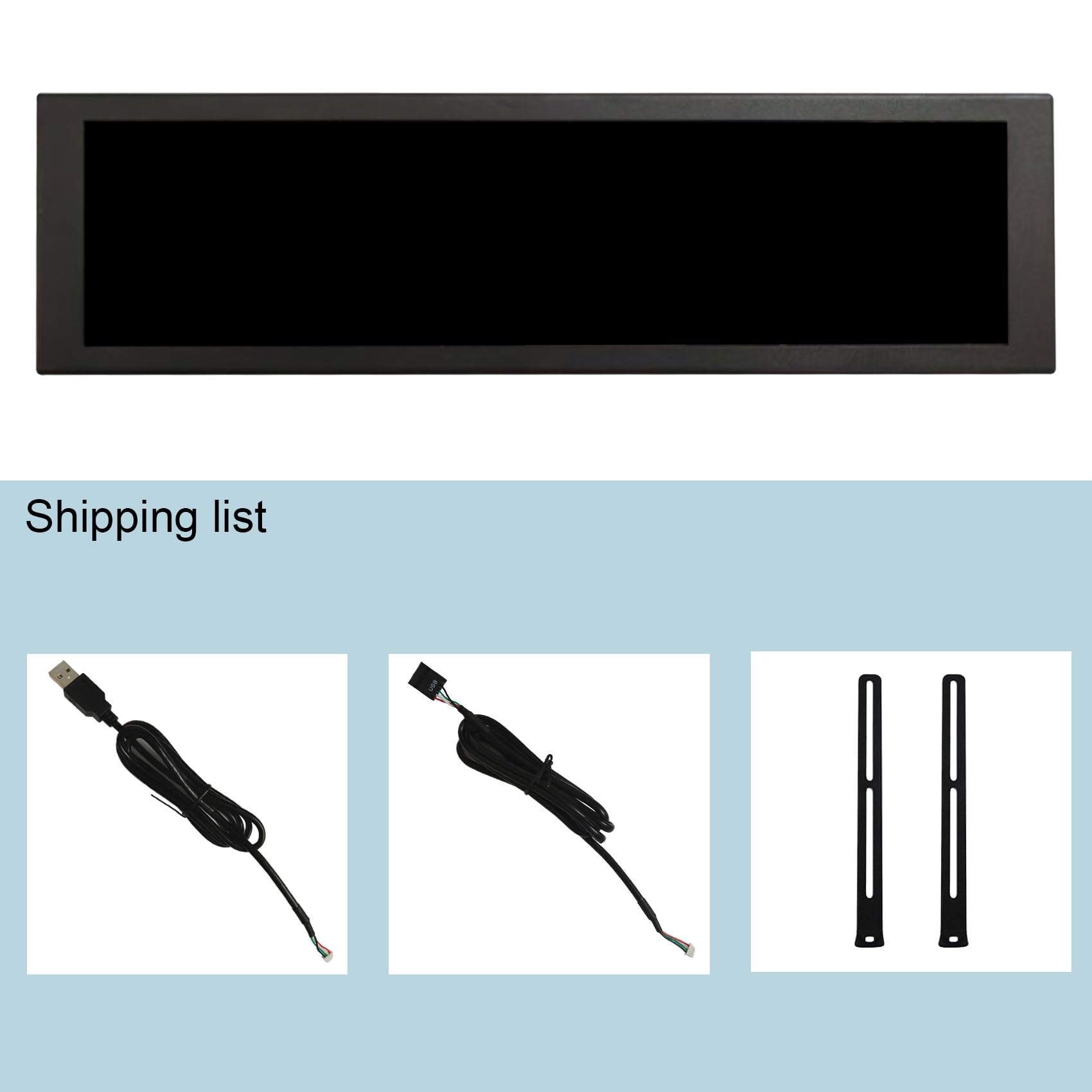 VSDISPLAY Monitor LCD Negro IPS de 9,16 Pulgadas 462 x 1920 | para carcasa de PC, CPU de bricolaje, pantalla y tema de computadora