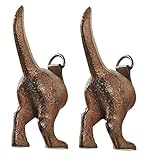 Gift Craft Set of Two Cast Iron Dog Tail Wall Hanger Hooks