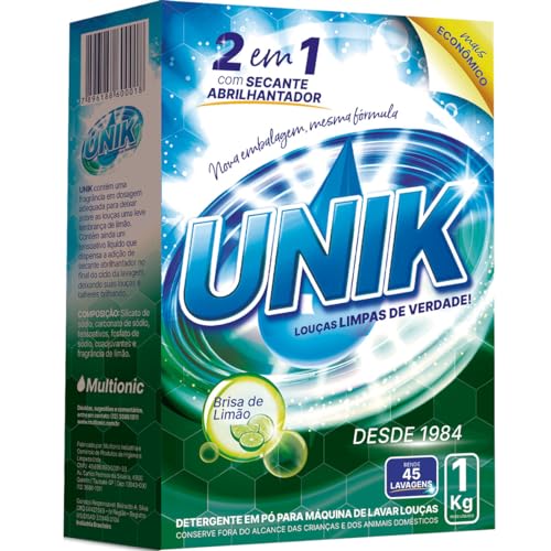 Kit 2Kg Detergente Sabão Pó Máquina Lavar Louça Abrilhantador Brisa Limão