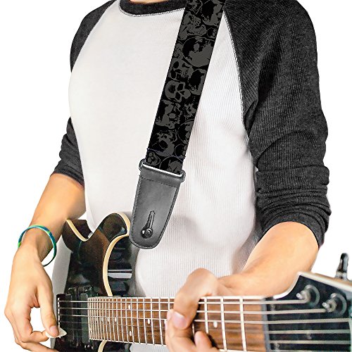 Buckle-down Sangle de guitare Skull Pile Black/Gray - Les Beatles, Paul McCartney, John Lennon, RIngo Starr, George Harrison Buckle-down Sangle de guitare Skull Pile Black/Gray – Image 3