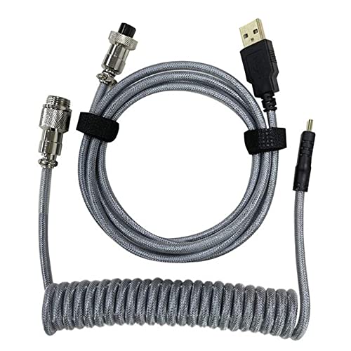 JUJNE Un da Tipo C Un USB Un per Tastiera Meccanica Pilota Un per Tastiera da 1,8 M, Grigio