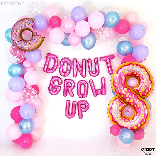 Image of KatchOn Number 8 Donut Balloon 40 Inch | 8 Balloons for Birthday, Donut Party Decorations