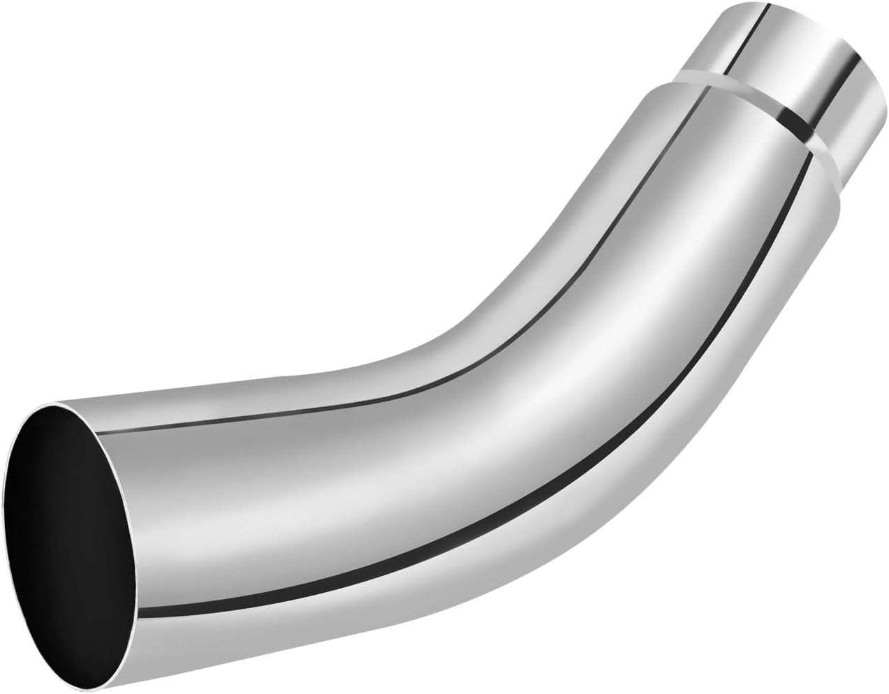 Diesel Exhaust Elbow Tip, 4" Inlet 5" Outlet Exhaust Pipe Tip Elbow Side Exit Exhaust Tip, Heavy-Duty Steel Chromed Turndown Exhaust Tip for Pickup Trucks Cars