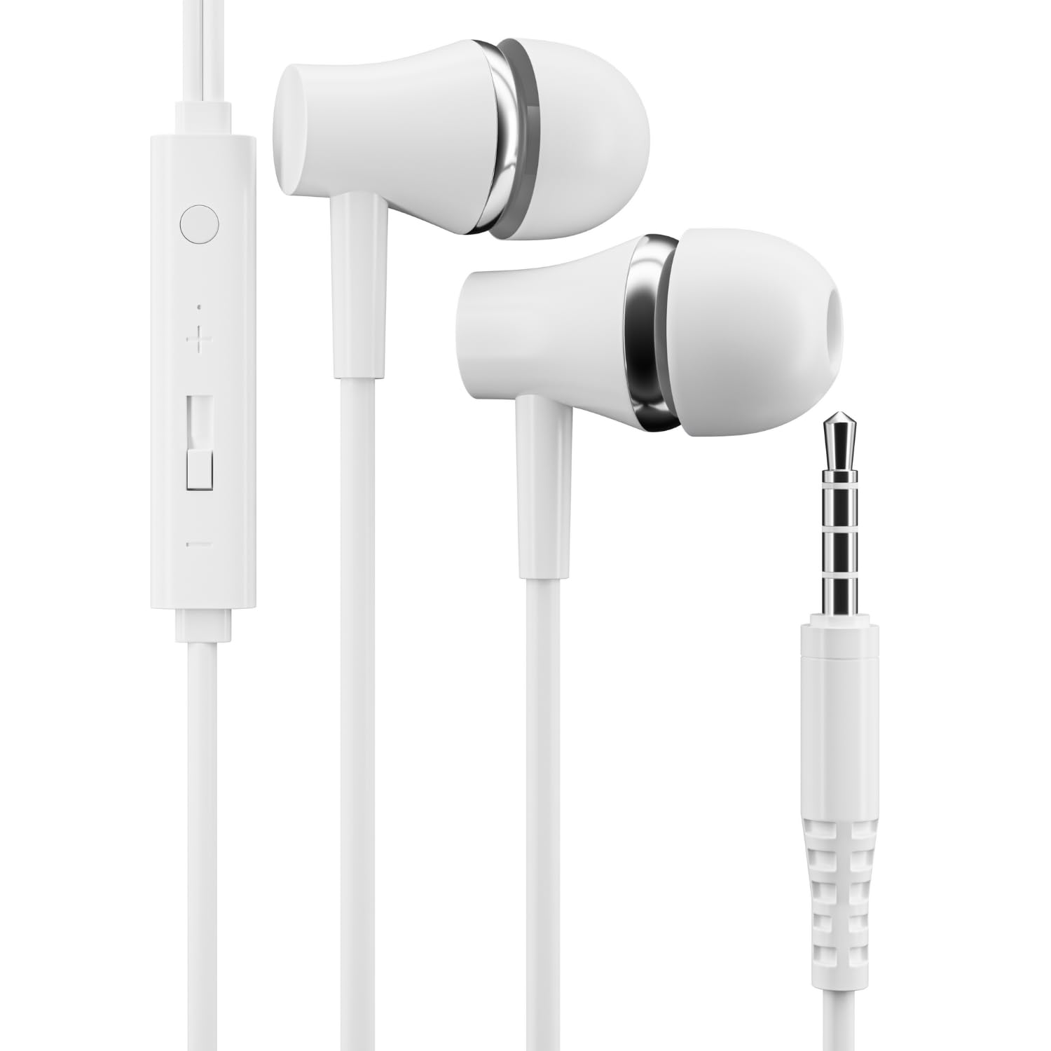 Wired Earbuds Headphones, Earphones with Microphone, Corded for 3.5mm Jack Ear Buds for iPhone, iPad, Samsung, Computer, Laptop, Gaming, Sports