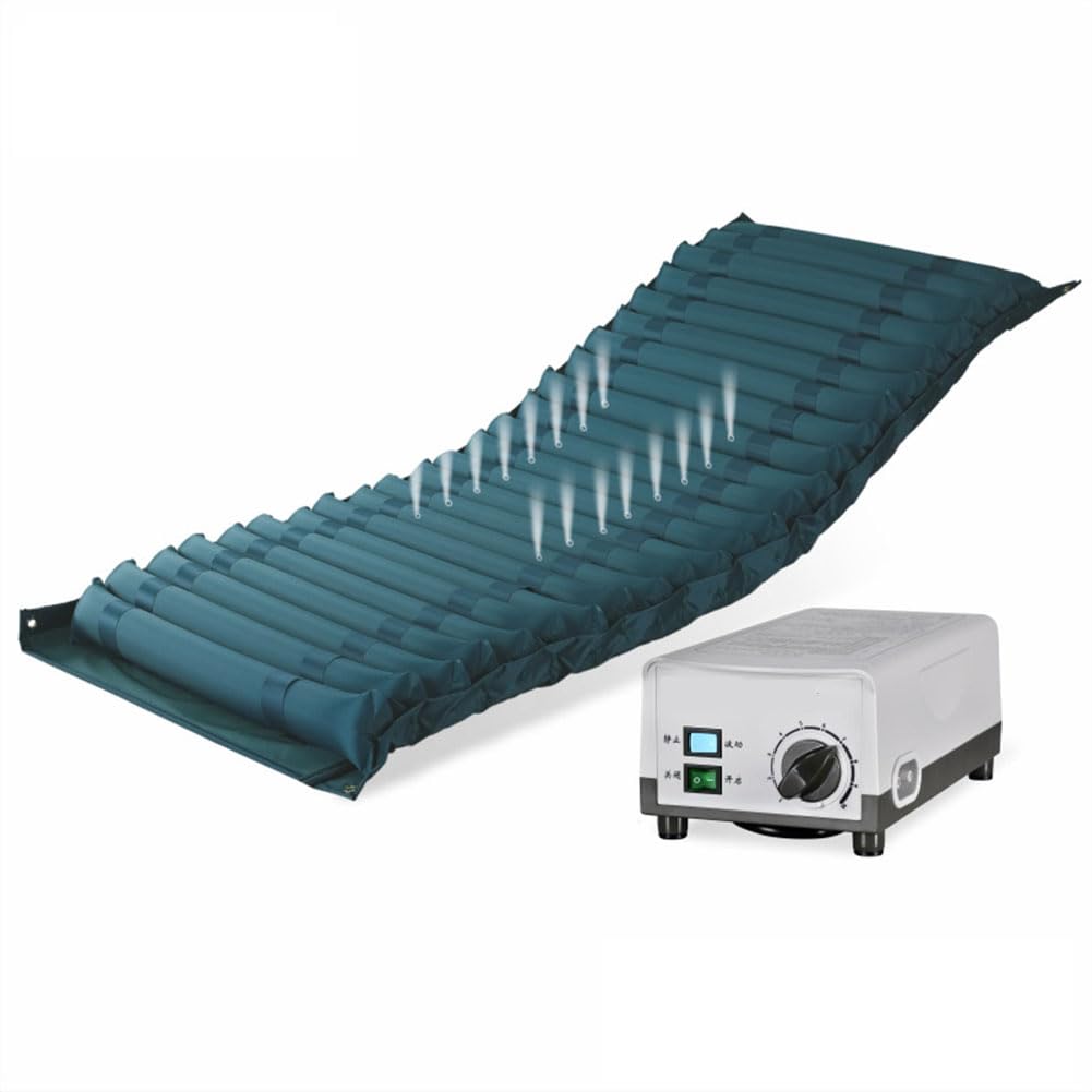 Colchón de presión alterna, colchón de Aire Wave Jet, colchón Inflable antiescaras para Cama Individual con Bomba silenciosa