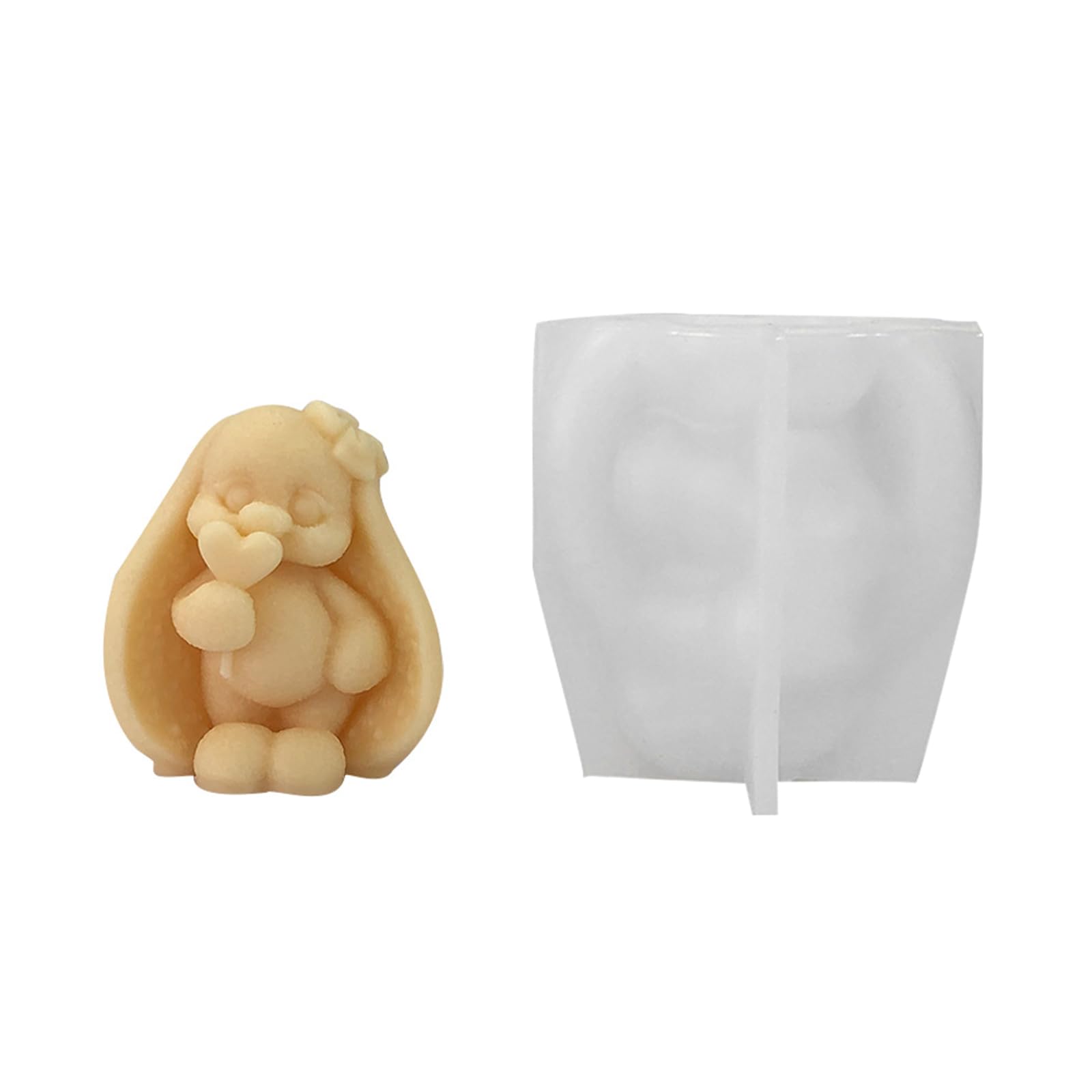 Jazuaiao 3D Rabbits Molds Silicone Molds Baking Plaster Castings Making
