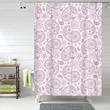 VOSERY Duschvorhang – Mauve Paisley Stoff Duschvorhänge für Badezimmer, strapazierfähig, wasserdicht, dick, Badezimmervorhänge, maschinenwaschbar, 152,4 x 183,9 cm