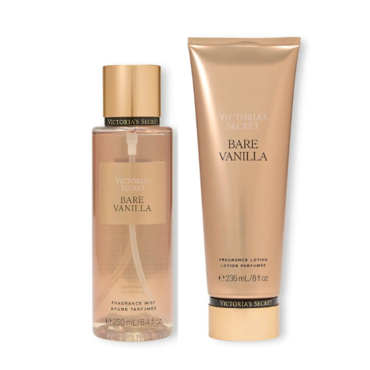 Victoria's Secret Bare Vanilla Body Mist Set 250 ml + Cream 236 ml