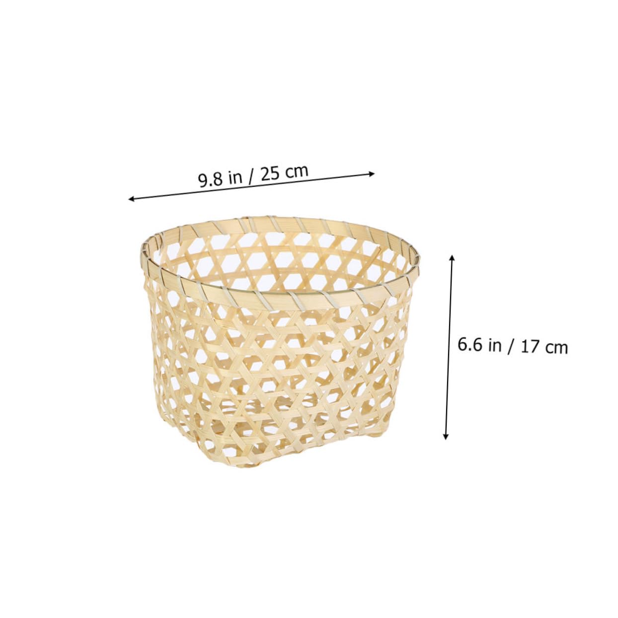 Unomor 2pcs Storage Basket Pasta Fruit Holders Willow Fruits Bowl Wicker Vegetable Basket Food Containers Vegetable Colander Hand Woven Basket Household Food Baskets Fruit Baskets