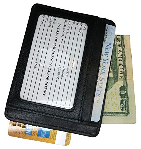 PDTXCLS Aeiniwer RFID Masonic Minimalist Slim Front Pocket Credit card Holder LW116B3