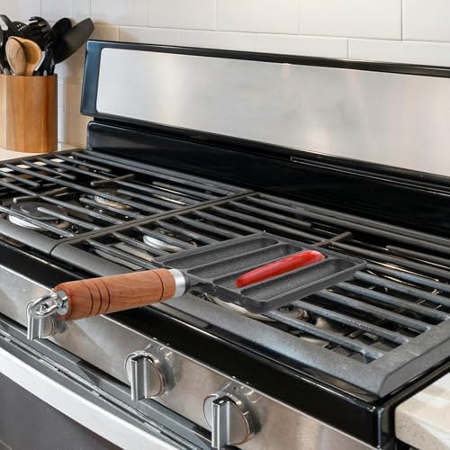 Poêle à griller en métal noir PLAFOPE cuisson saucisses vapeur - 6