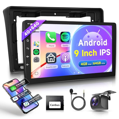 4G+64GAndroid Autoradio pour Fiat Ducato 3/Peugeot Boxer 2/Citroen Jumper 2 2006-2022 avec sans Fil Carplay Android Auto GPS Navi WiFi 9 Pouces Autoradio...