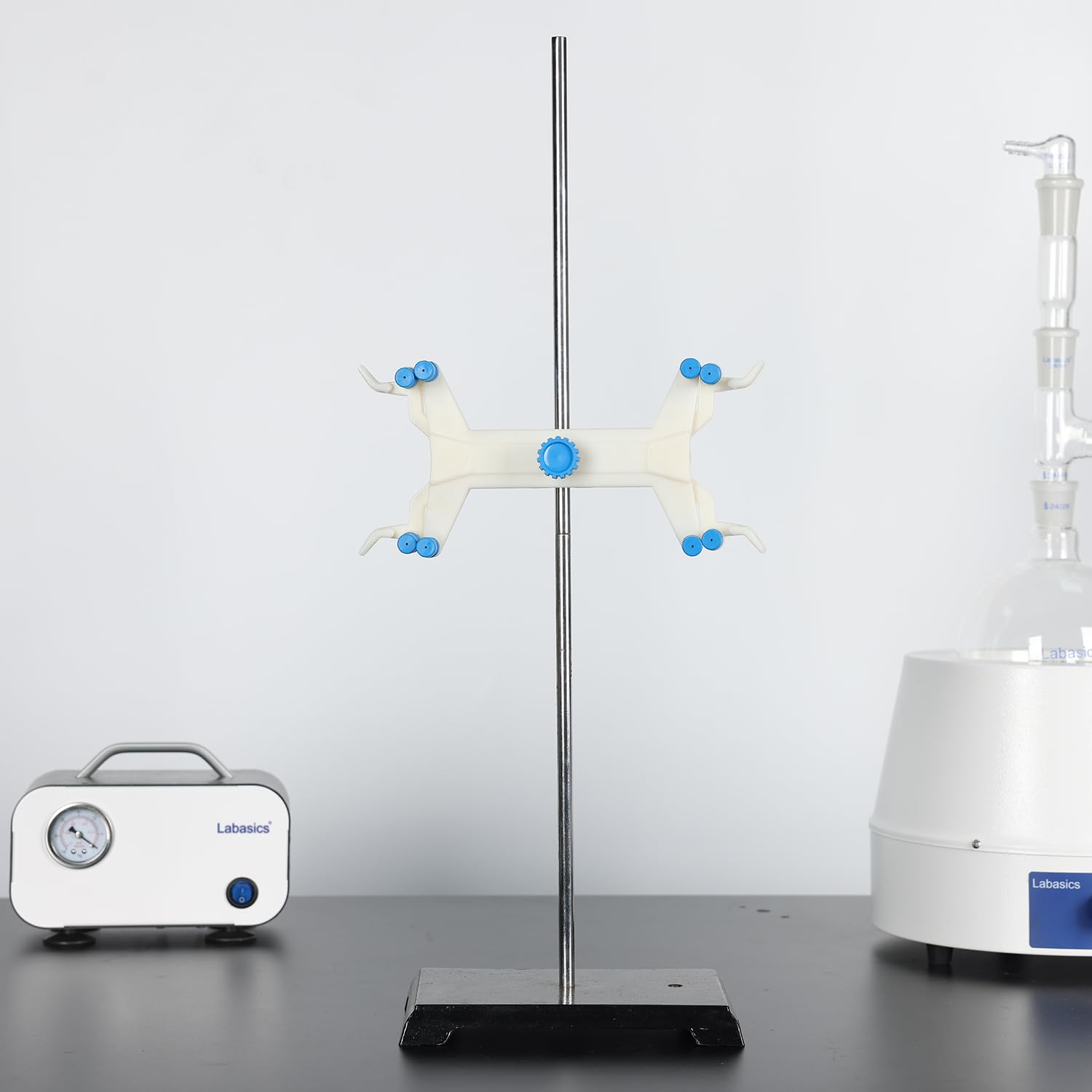 Labasics Morsetto Doppio per Buretta in Plastica, Morsetto per Buretta Regolabile Stile Farfalla con Molla, Accessorio da Laboratorio
