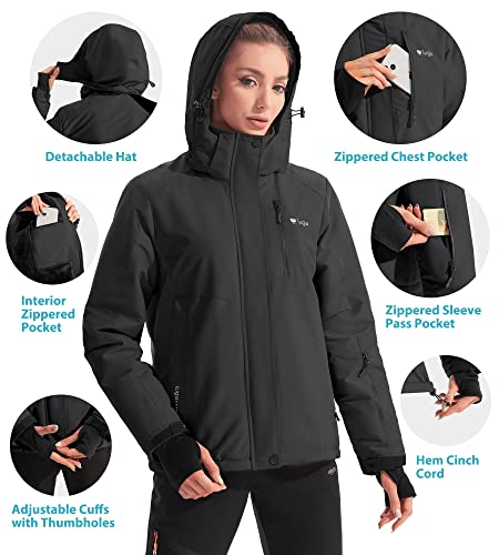 Iuga Waterproof Ski Jackets For Women Mountain Snow Jackets For Women Windproof Snowboard Jacket Women Hooded Jacket #TOP3