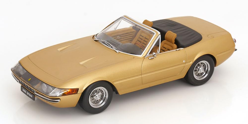 KK Scale KKDC180614 - Ferrar. 365 GTS Daytona Spyder 1.Series Gold Metallic 1969 - 1/18 Scale - Collectible Model