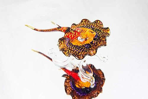 Stingray Marine Aquarium Figurine - Estudio de cristal soplado a mano para decorar la Navidad