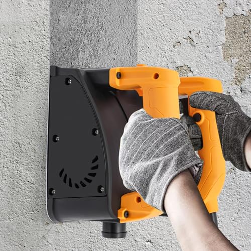 Piallatrice elettrica da parete,Piallatrice da 0,04-0,16 pollici Smerigliatrice per calcestruzzo Profondità regolabile Smerigliatrice per calcestruzzo con valigetta degli attrezzi 1000-4000r/min