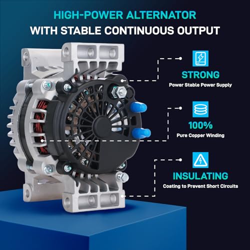 Image of New Alternator Compatible with Ford 2004-2008 F650 F750, 00-04 FL60, Freightliner 01-08 Columbia Classic 00-03 Argosy 03-04 07-08 Coronado, Kenworth T300 04-07 Sterling Truck, 8719N