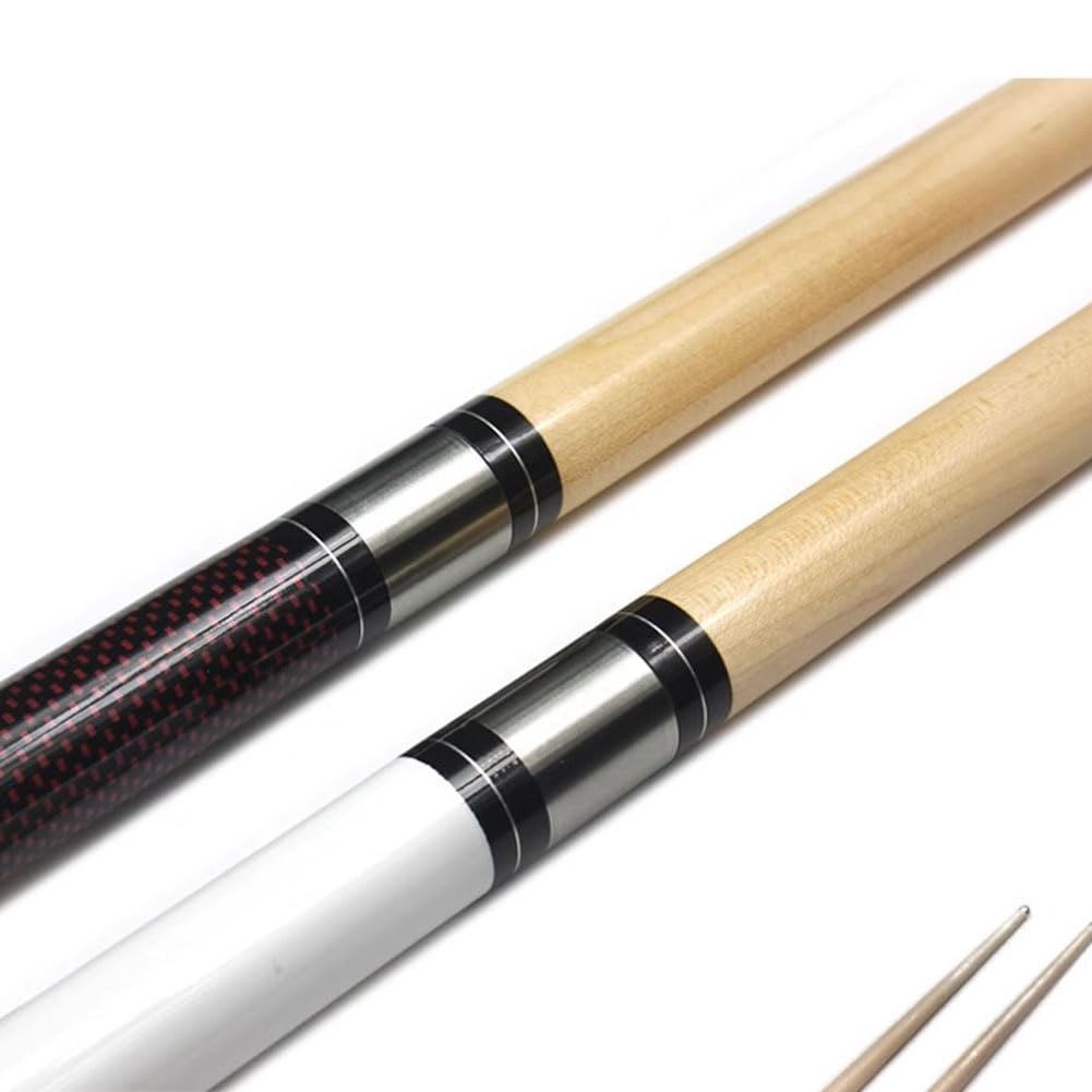 YRU 145cm Billard Queue 13 mm Spitze, 1/2 Joint handgemacht Ahorn Shaft Amerikanischer Billard-Pool-Queue-Stick Mit Queue-Koffer