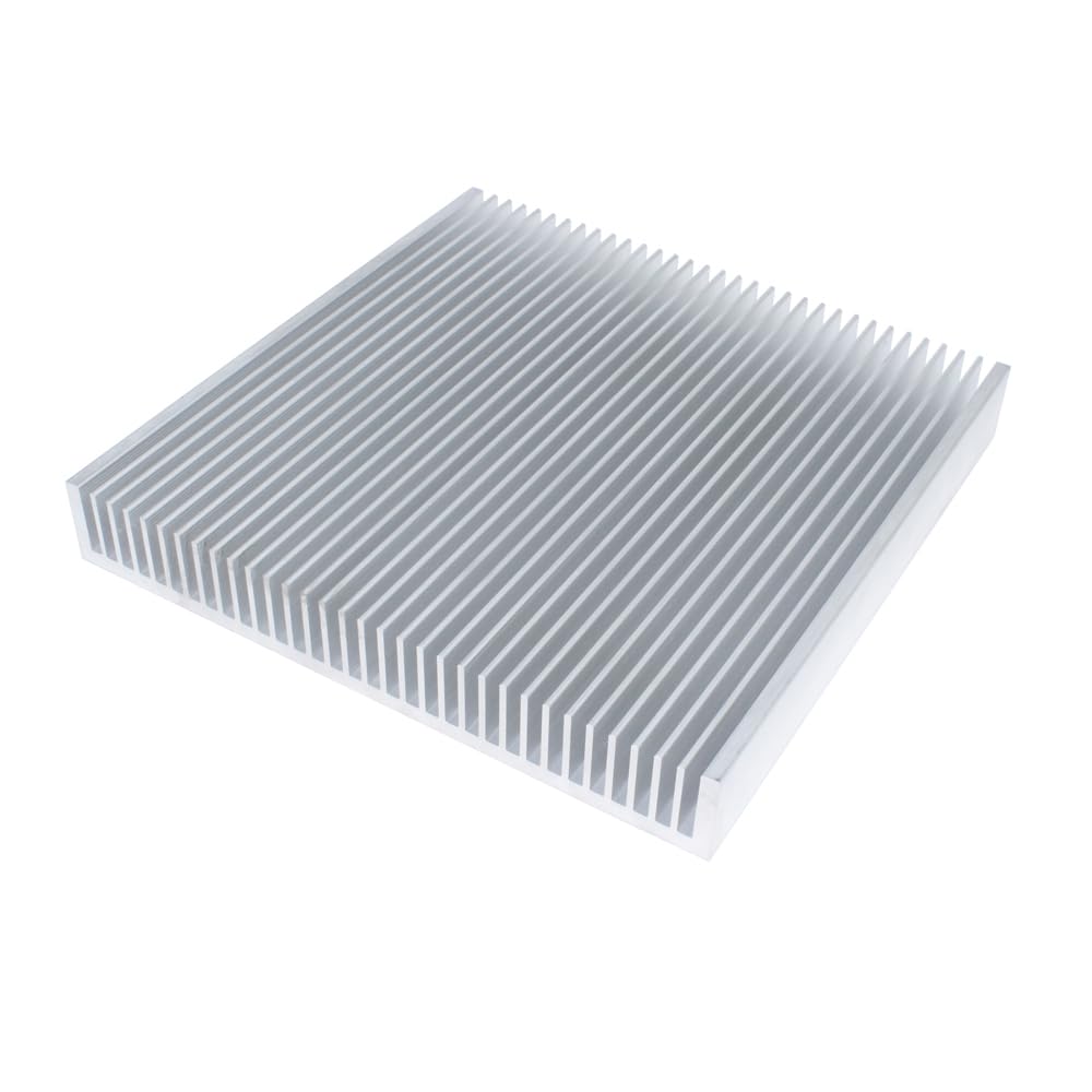 Grande dissipatore di calore in alluminio, 200 x 200 x 28 mm, per chip LED, amplificatore di potenza LCD elettronico, dissipazione del calore