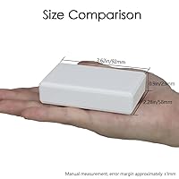 Vista 2 de LeMotech Caja de Proyecto 5 Piezas Caja de Conexiones Eléctricas de Plástico ABS para Electrónica, Caja de Derivacíón Pequeña Blanca 3.62 x 2.28 x