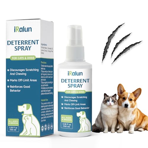 Natural Cat Deterrent Spray - No Chew Spray for Dogs
