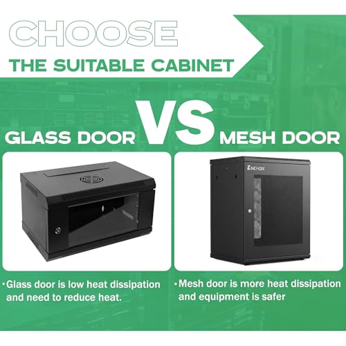 Image of Network Rack Enclosure Cabinet Enclosure for Computer Data Networking Electronic Equipment, Removable Side Panels, Locks, 25in Depth (12U)