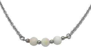 Tridacna Shell Necklace - Healing Necklace - Reiki Jewelry - Chakra Pendant (16 in, Silver Plated Brass)