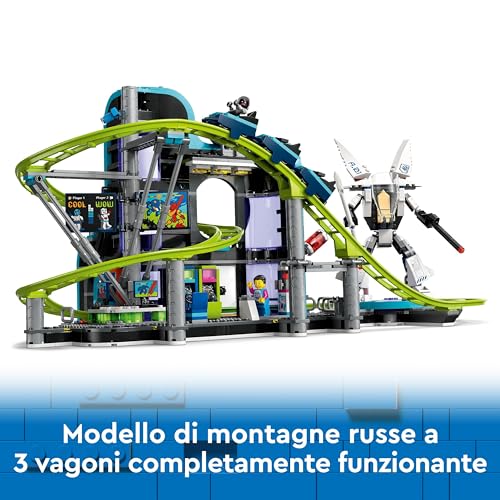 LEGO City Montagne Russe di Robot World, Parco Giochi Avventura per Bambini e Bambine da 8 Anni in su da Costruire, Giocattolo Creativo con Mech Snodabile, Idea Regalo di Compleanno 60421 - Immagine 2
