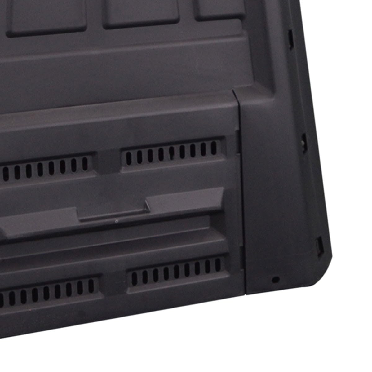 INTEC : Composter da giardino 380 L XXL Antracite. Vassoio per compost in plastica riciclata durevole con ventilazione ottimale per rifiuti. Comodo doppio accesso (coperchio superiore e trappa)