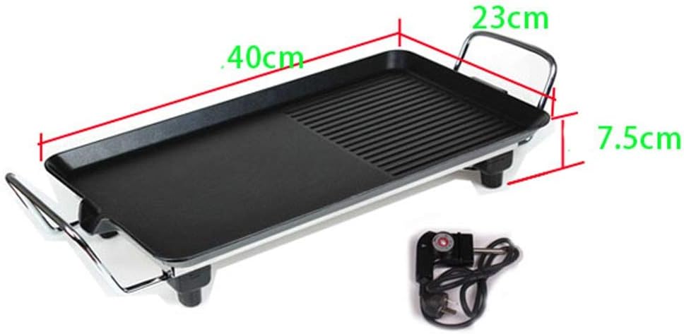 Electric Grill, BBQ Griddle with non-stick plates,indoor smokeless， Baking Pan Barbeque Cookware