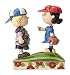 Peanuts by Jim Shore Baseball Schroeder and Lucy Stone Resin Figurine, 6”