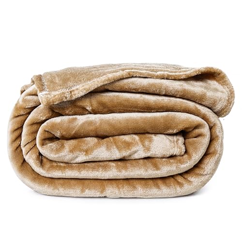 Image of ABRAZO AC Blanket | 300 GSM Lightweight Super Soft Cozy for Bed, Sofa, Couch, Travel & AC Room | Single Bed 160x220 cm | Solid Color | Breathable All-Season Comfort