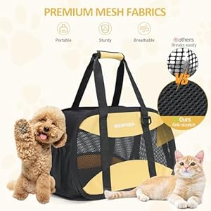 Cat Carrier Soft for Small Medium Puppy Cats Dogs Puppies up to 15 Lbs, Soft Cat Carrier with Breathability, Black Cat Carrier Soft for Small Medium Puppy Cats Dogs Puppies up to 15 Lbs Soft Cat Carrier with Breathability Black