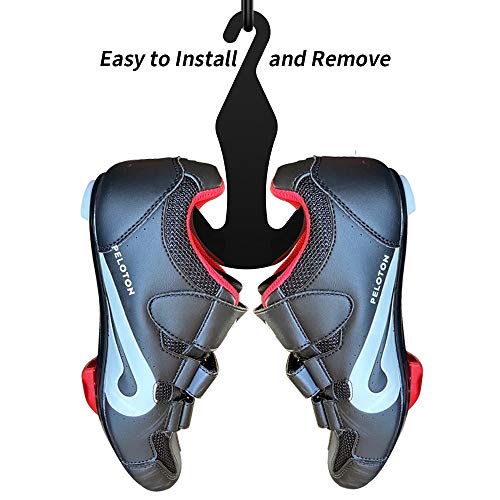 2 Pack Upgrade Simple Acrylic Shoe Hanger Holder Compatible with Peloton Bike and Peloton Bike + (Black)