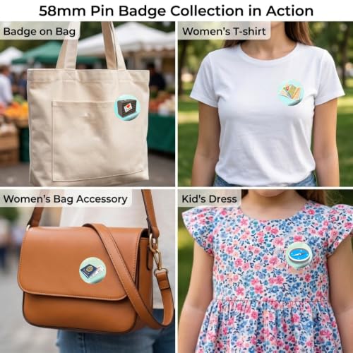 Image of Motivational Pins Badges 58mm Size | Round Button Badges | Inspirational Quotes | Return Gift | Event Badges | Kids Badges | Women brooches | Perfect for Backpacks