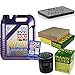 Produktbild QR-PARTS 69372126 Filter Set Inspektionspaket 5 Liter Liqui Moly Motoröl Leichtlauf High Tech 5W-40 MANN-FILTER Innenraumfilter Luftfilter Ölfilter