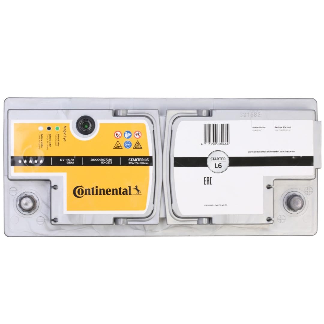 BATTERIA AUTO CONTINENTAL L6-110Ah 950A 12V +DX