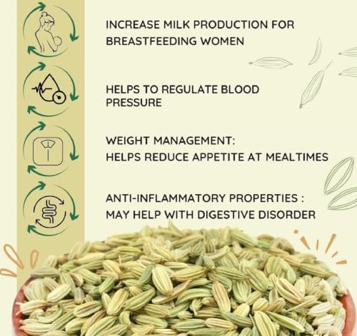 Image of KOSHPURE Premium Plain Fennel Seeds (Saunf) 1kg | Whole Sabut Saunf | Natural Mouth Freshener | Aromatic Indian Spice for Cooking, Seasoning & Herbal Infusions | Authentic Taste & Strong Aroma