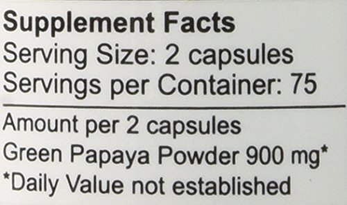 Royal Tropics Green Papaya Digestive Enzymes 150 Caps #TOP2