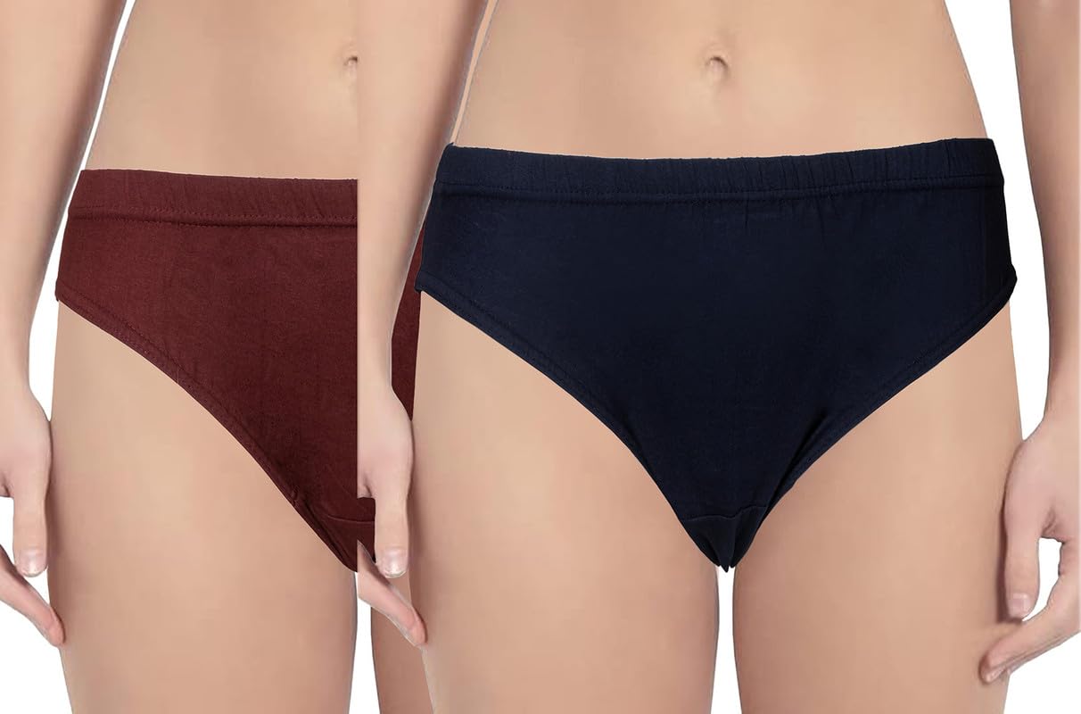 Womens Assorted Solid Color Fine Cotton Hipster Panty with Leg Elastic Underwear Innerwear for Adults-picture-25