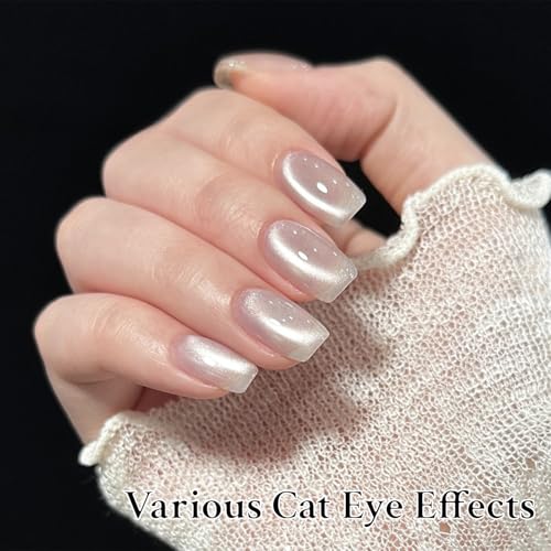 Esmalte gel con imán efecto holográfico 15ML blanco transparente miniatura 4