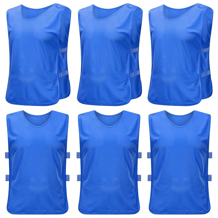 Pettorine Calcio Bambini, 6 Pezzi Gilet da Allenamento Calcio, 35x56cm Gilet da Allenamento Calcio, Sports Bibs Gilet Traspirante per Basket, Calcio