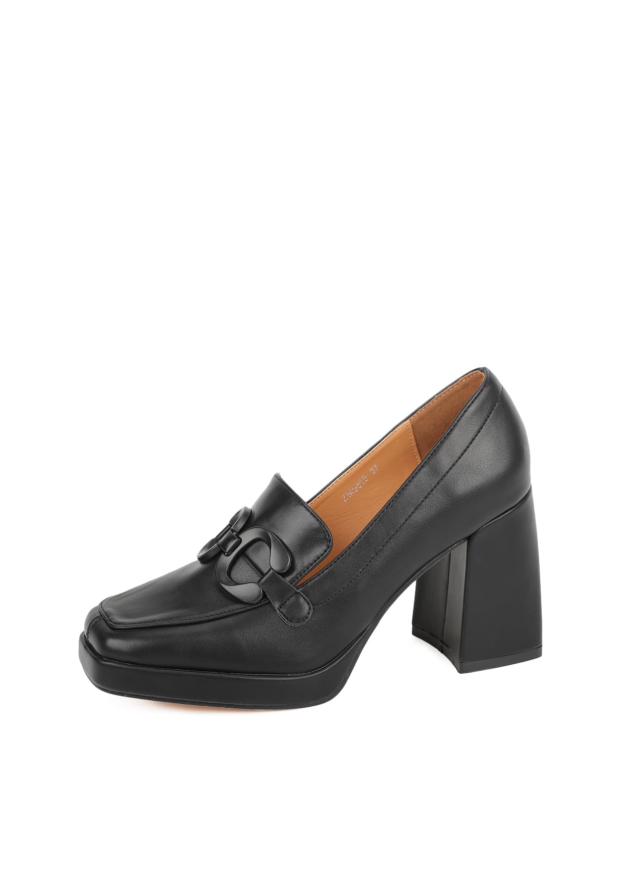 QUEEN HELENA Szeroki obcas mokasyny eleganckie buty z klamrą kobiety ZM9616