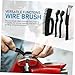 HAWILLOSCH Steel Wire Brush Kit 4 Pieces for Paint Removal Rust Cleaning Auto Detailing Industrial Home Cleaning