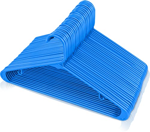 Utopia Home Plastic Hangers 200 Pack - Clothes Hanger With Hooks - Durable & Space Saving Coat Hanger - Heavy Duty Blue Hangers For Coats, Skirts, Pants, Dress, Etc. #TOP5