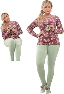 بيجامة شتوية ناعمة بخامة قطيفة فاخرة - وان سايز